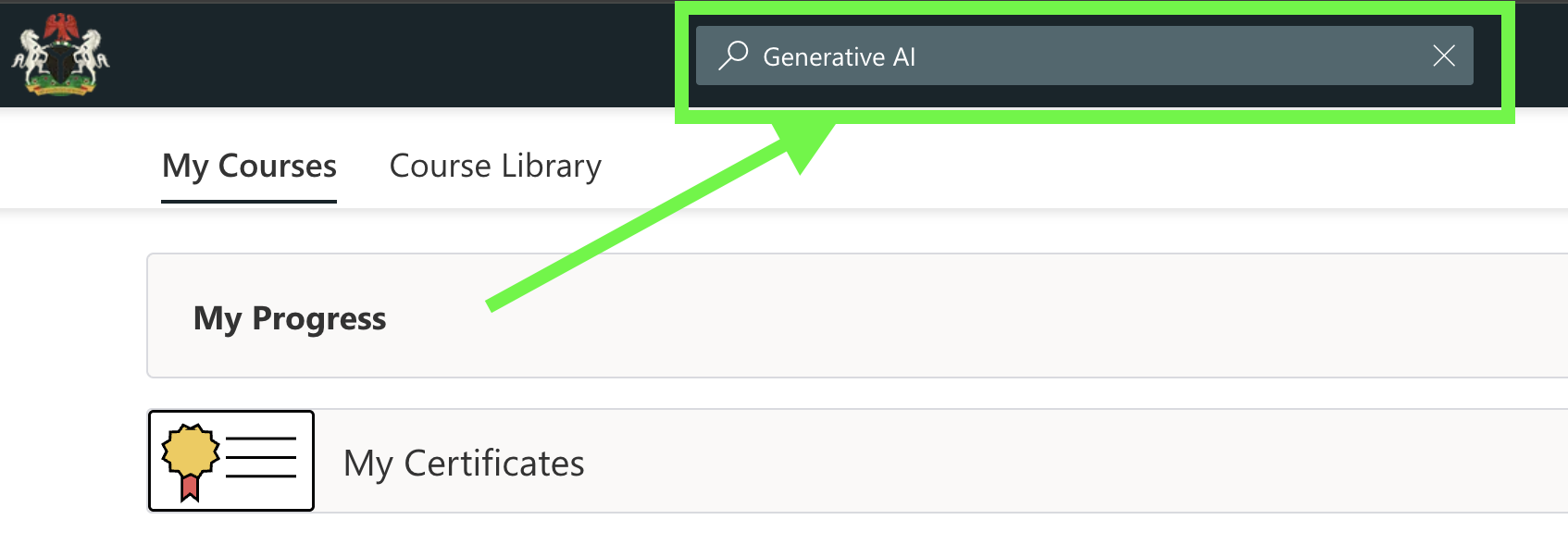 Desktop: Search for Generative AI